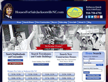 Tablet Screenshot of housesforsalejacksonvillenc.com